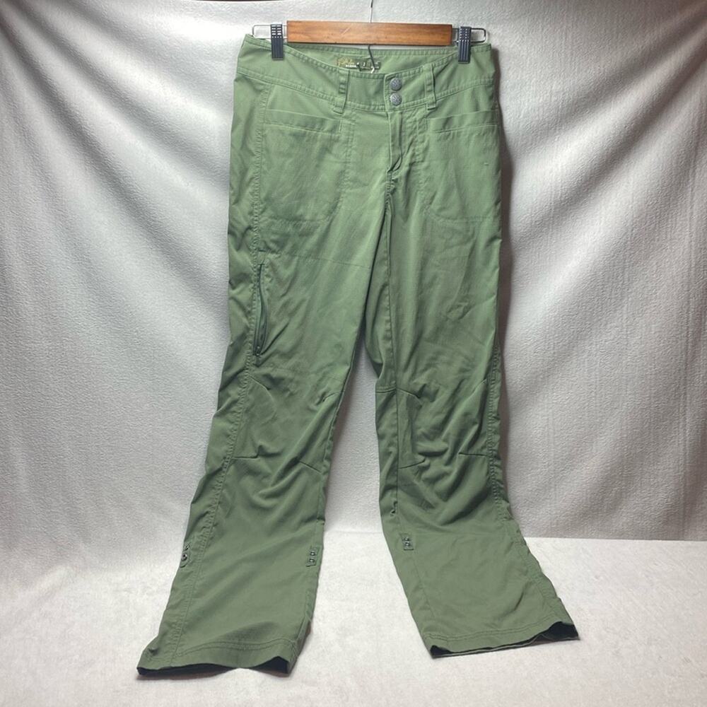 PrAna dark green rip stop hiking pants size 2